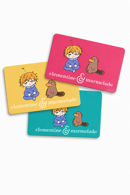 Clementine & Marmelade virtual gift card carte cadeau digitale featuring the brand's playful illustrated characters